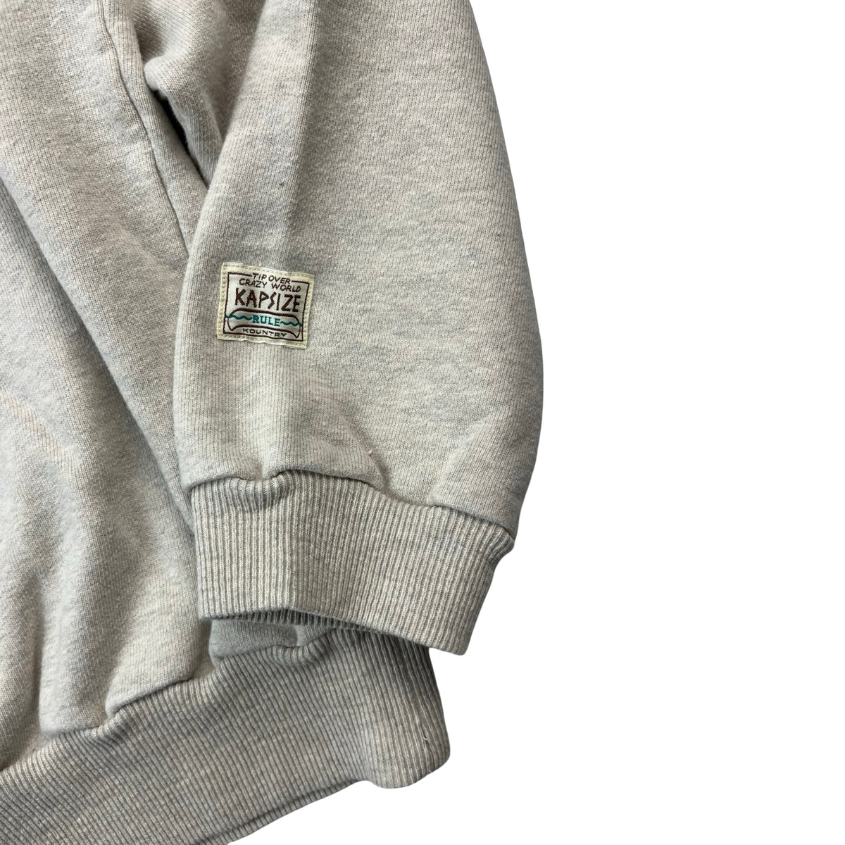 Kapital “Kapsize Rule” Printed Wool Blend Jersey Hoodie Ecru