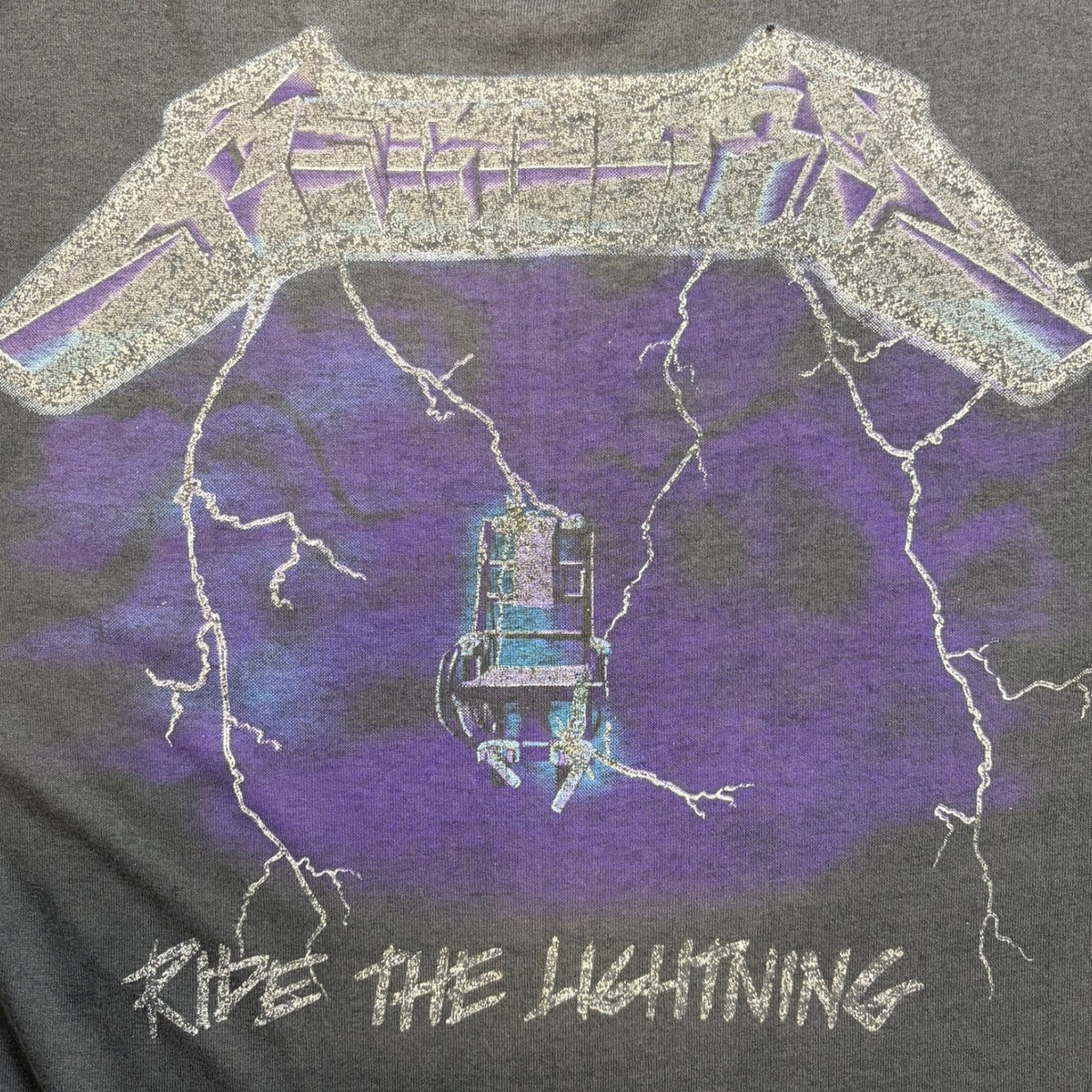 Vintage 1987 Metallica Ride The Lightning T-Shirt Grey