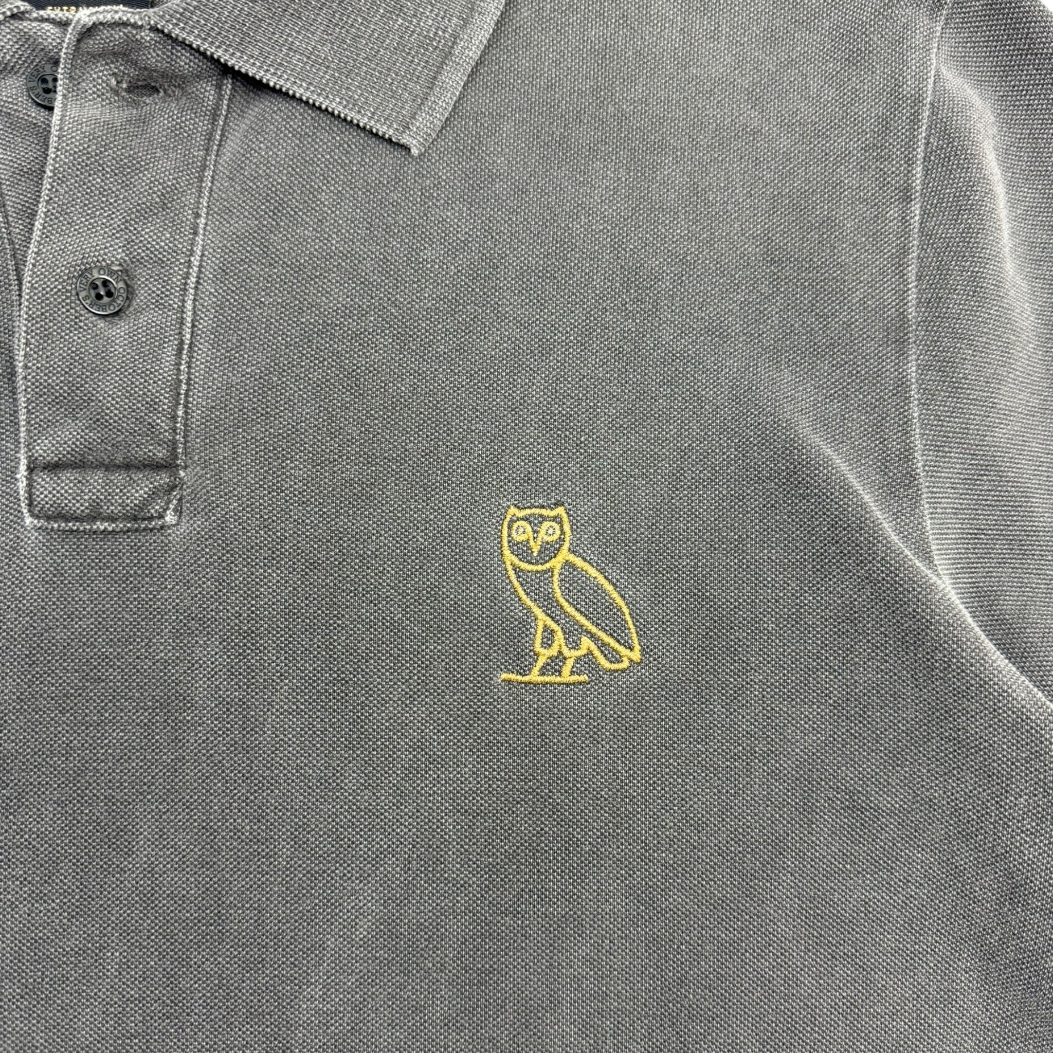 OVO Essential Owl Polo Tee Faded Black