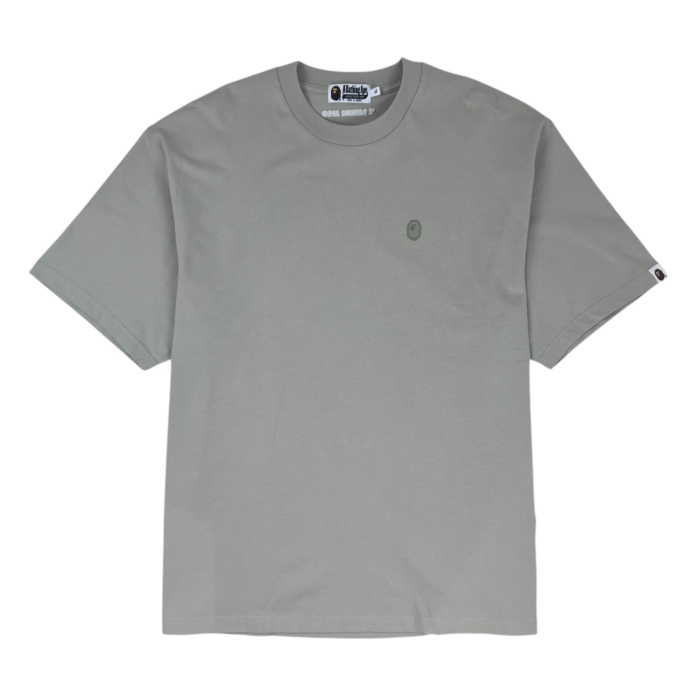 BAPE Ape Head One Point Tonal Tee Grey