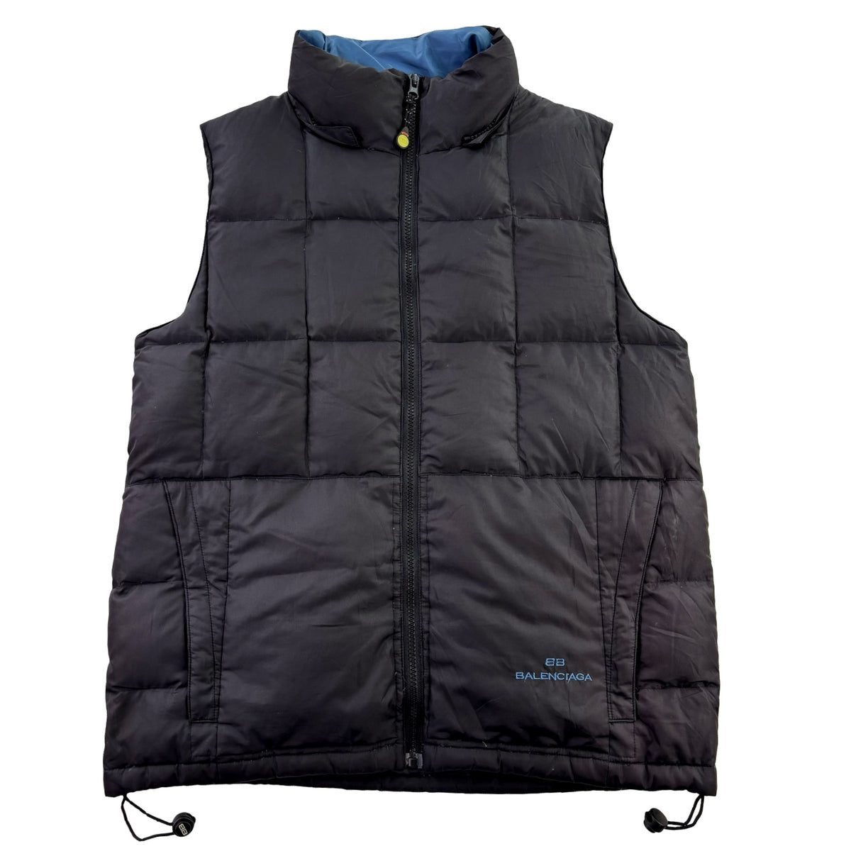 Vintage Balenciaga Sports Down Vest Black/Steel Blue