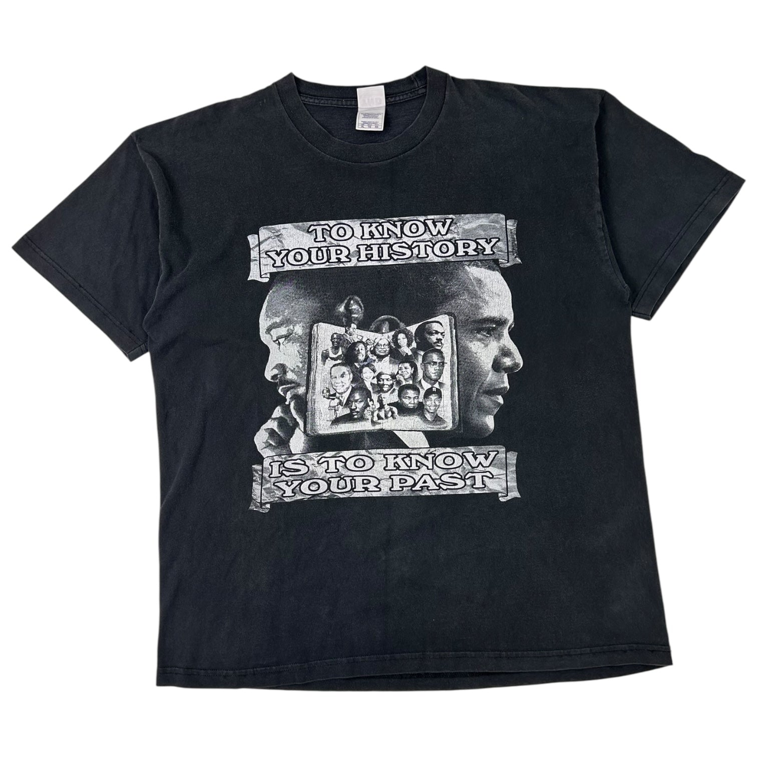 Vintage “To Know Your History” MLK Obama T-Shirt Black