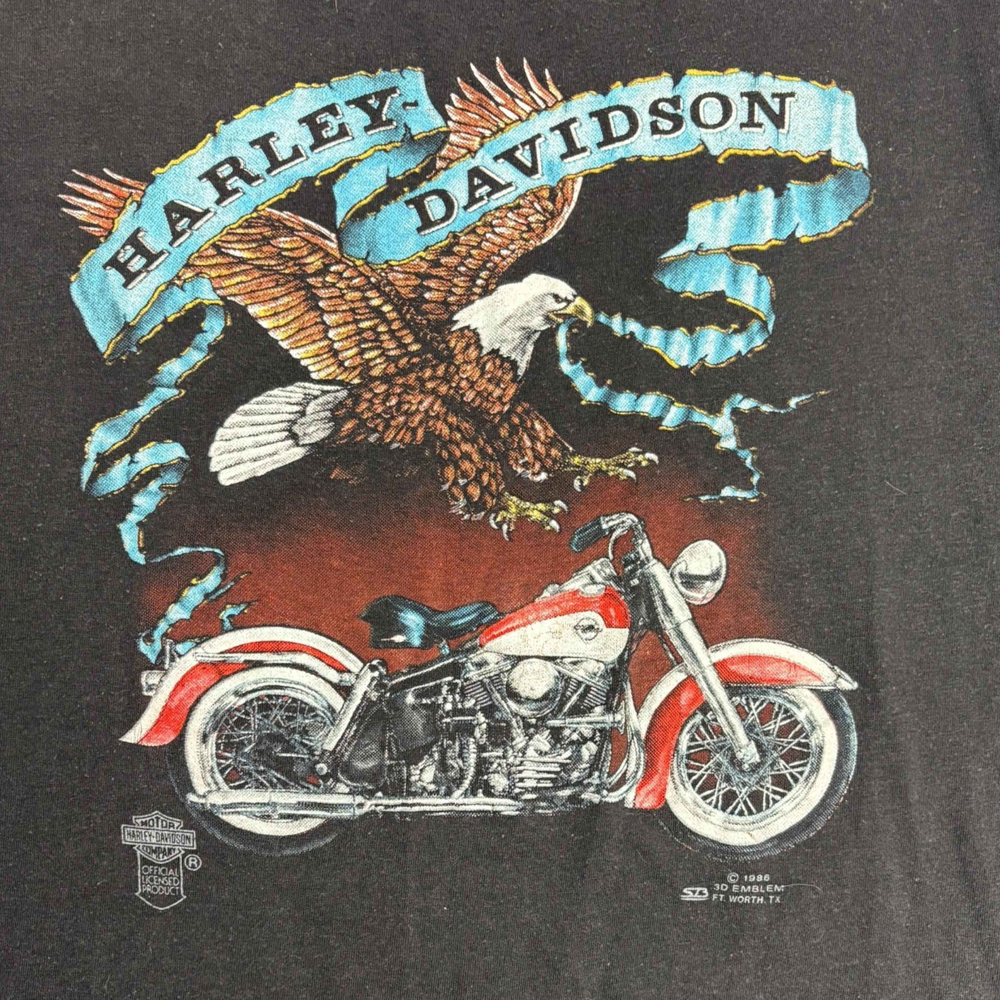1986 Harley Davidson Eagle 3D Emblem T-Shirt