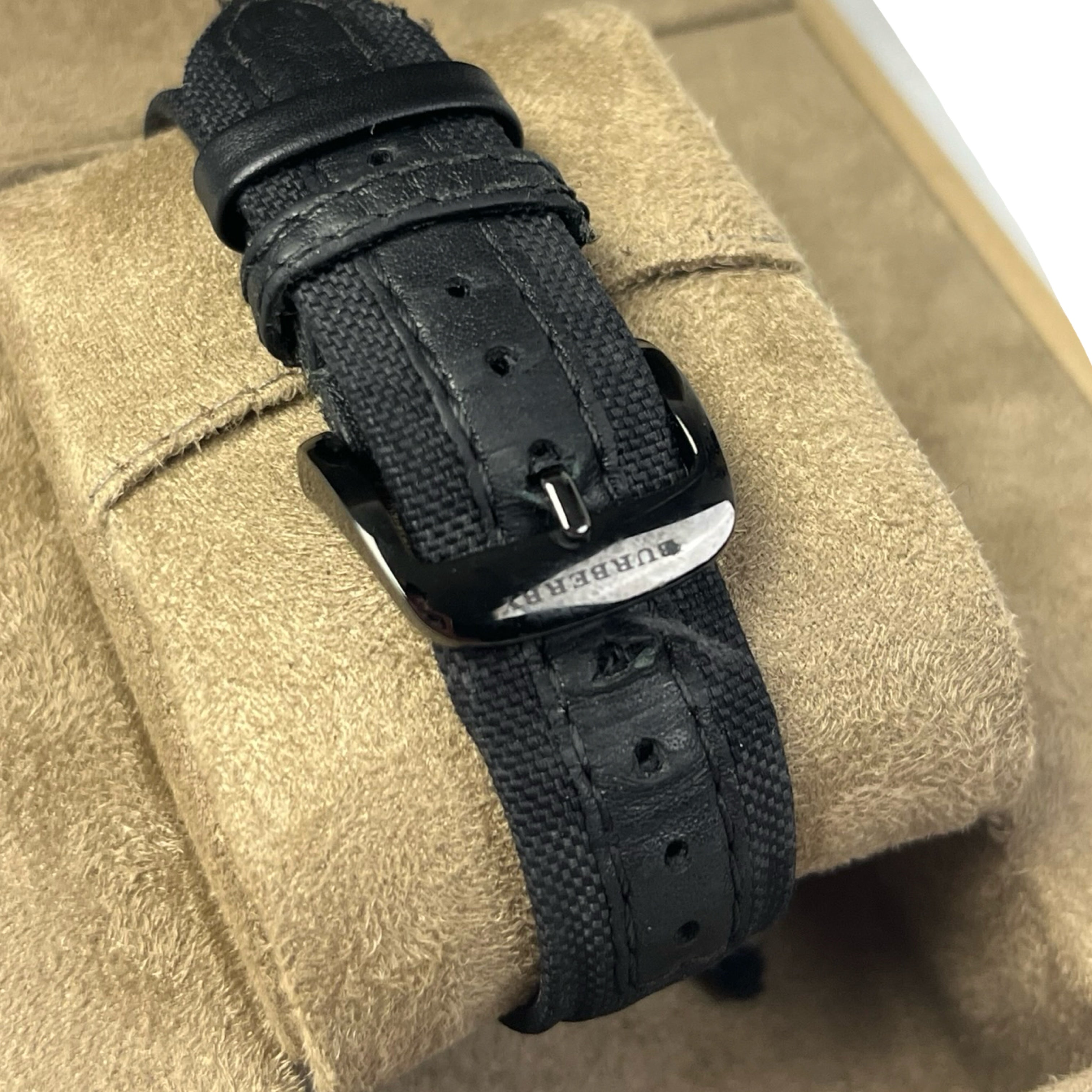 Burberry Classic Round Horseferry Black Dial Watch