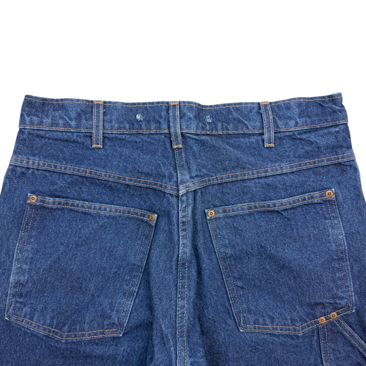 Vintage Denim Double Knee Pants Dark Wash