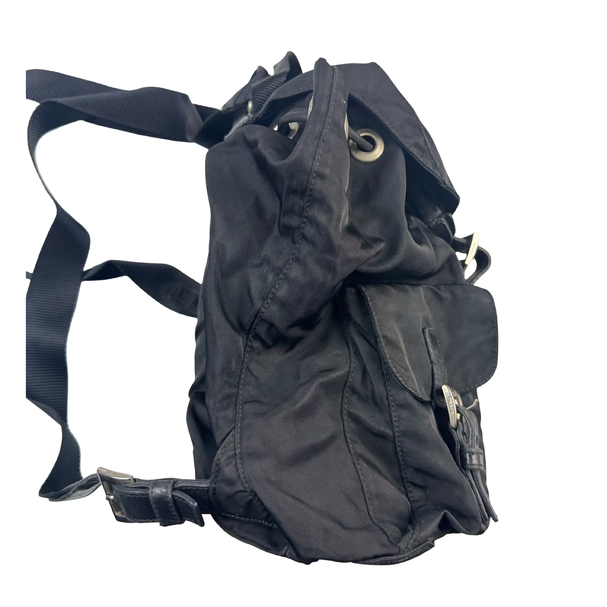 Prada Tessuto Nylon Saffiano Backpack Bag