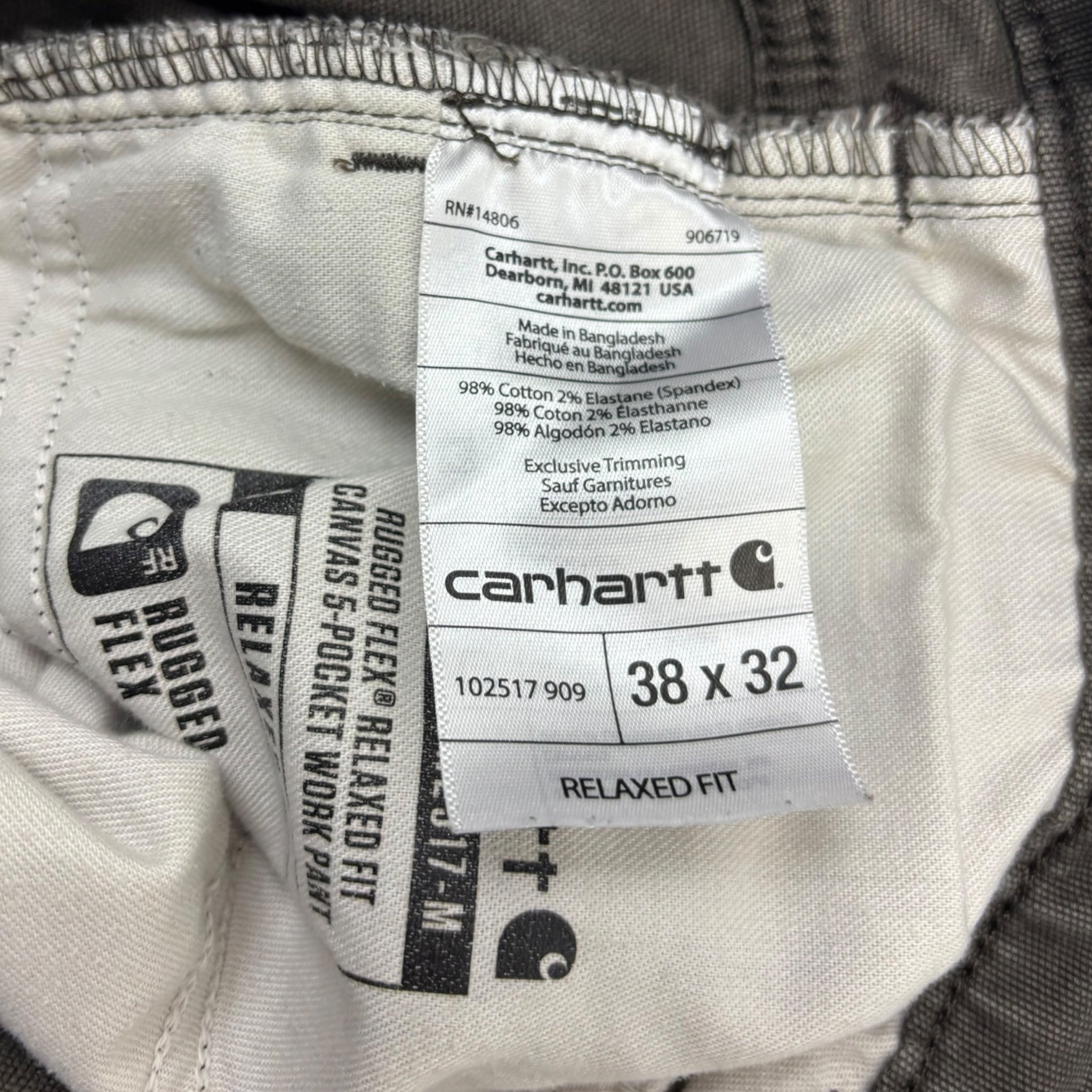 Carhartt Relaxed Fit Canvas Work Pants Mocha
