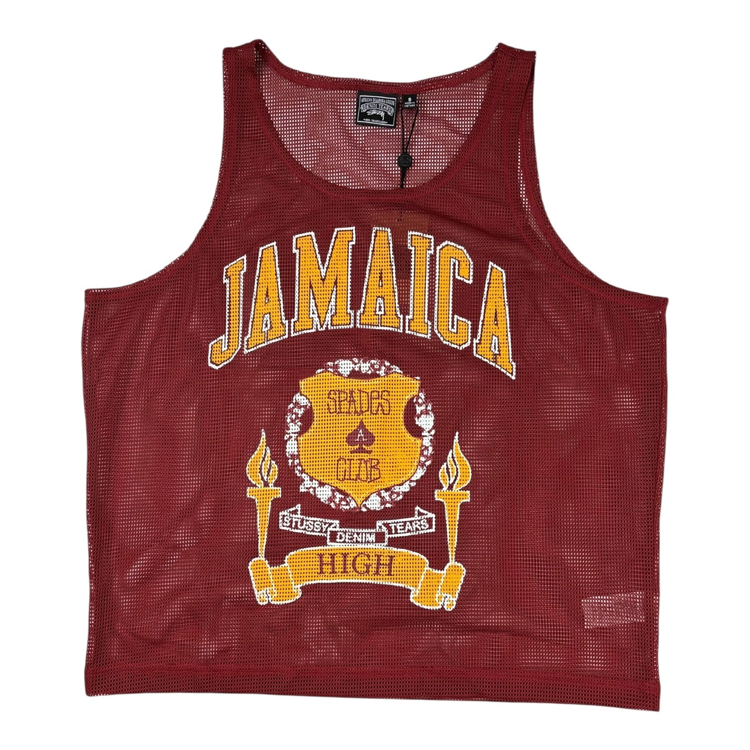Stussy x Denim Tears Jamaica High Gym Tank Red