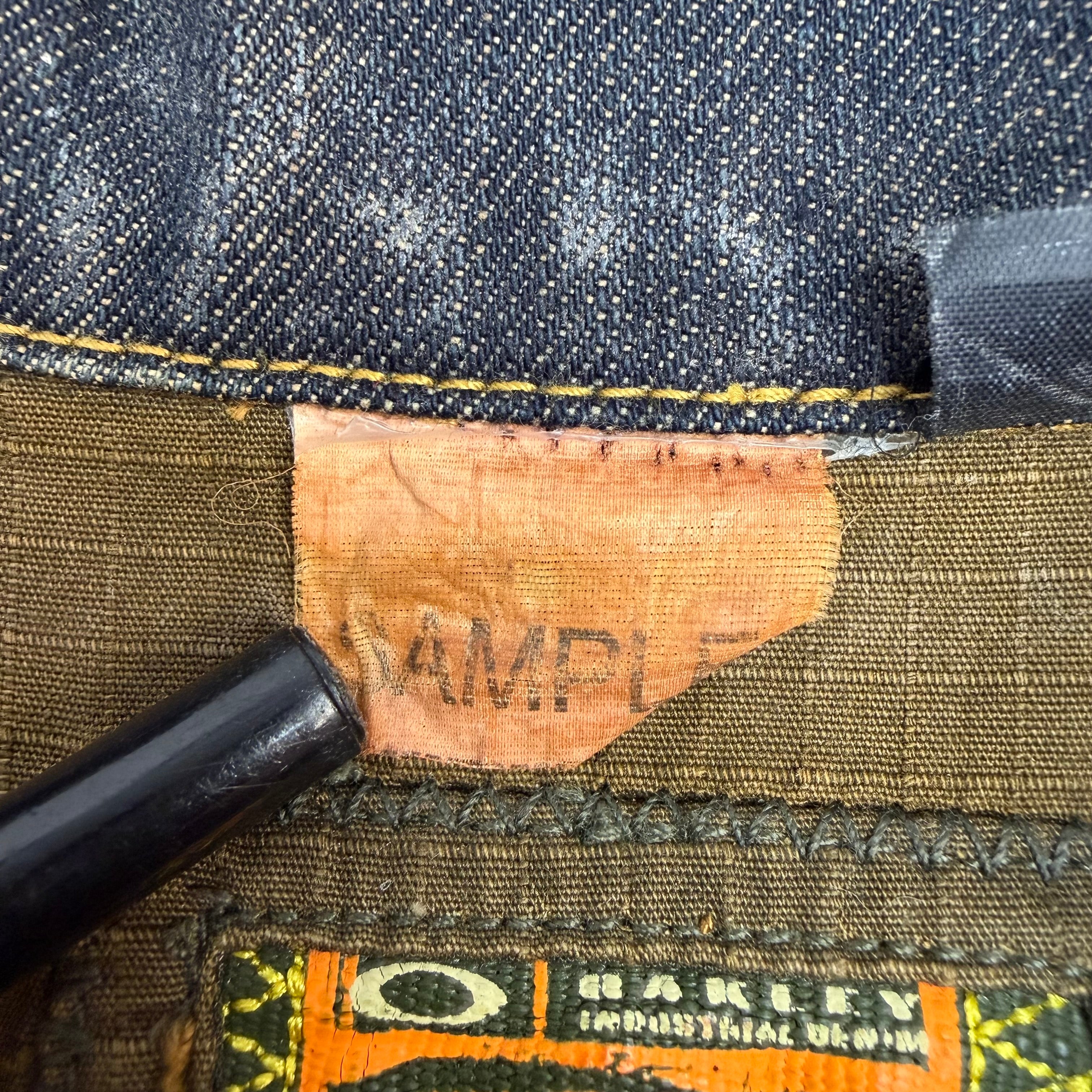 (W) Vintage Sample Oakley Industrial Denim Knit Hybrid Jacket Blue