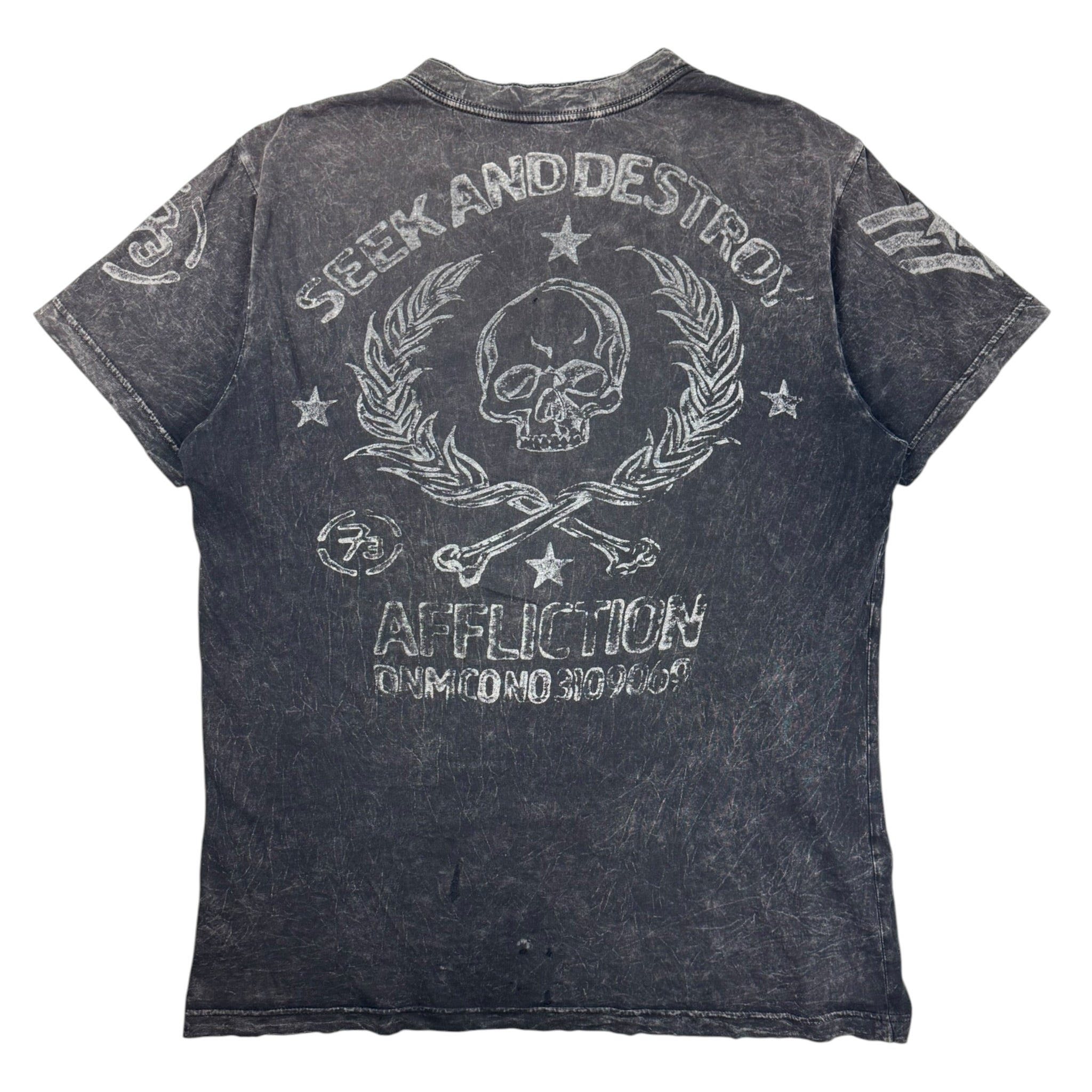 Vintage Y2K Affliction Henley Button Shirt