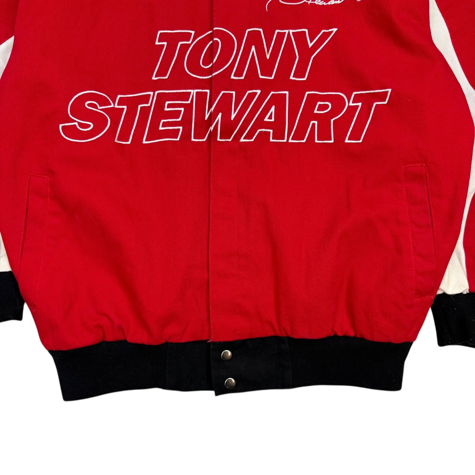 Vintage NASCAR Tony Stewart Two Time Champ Jacket Red