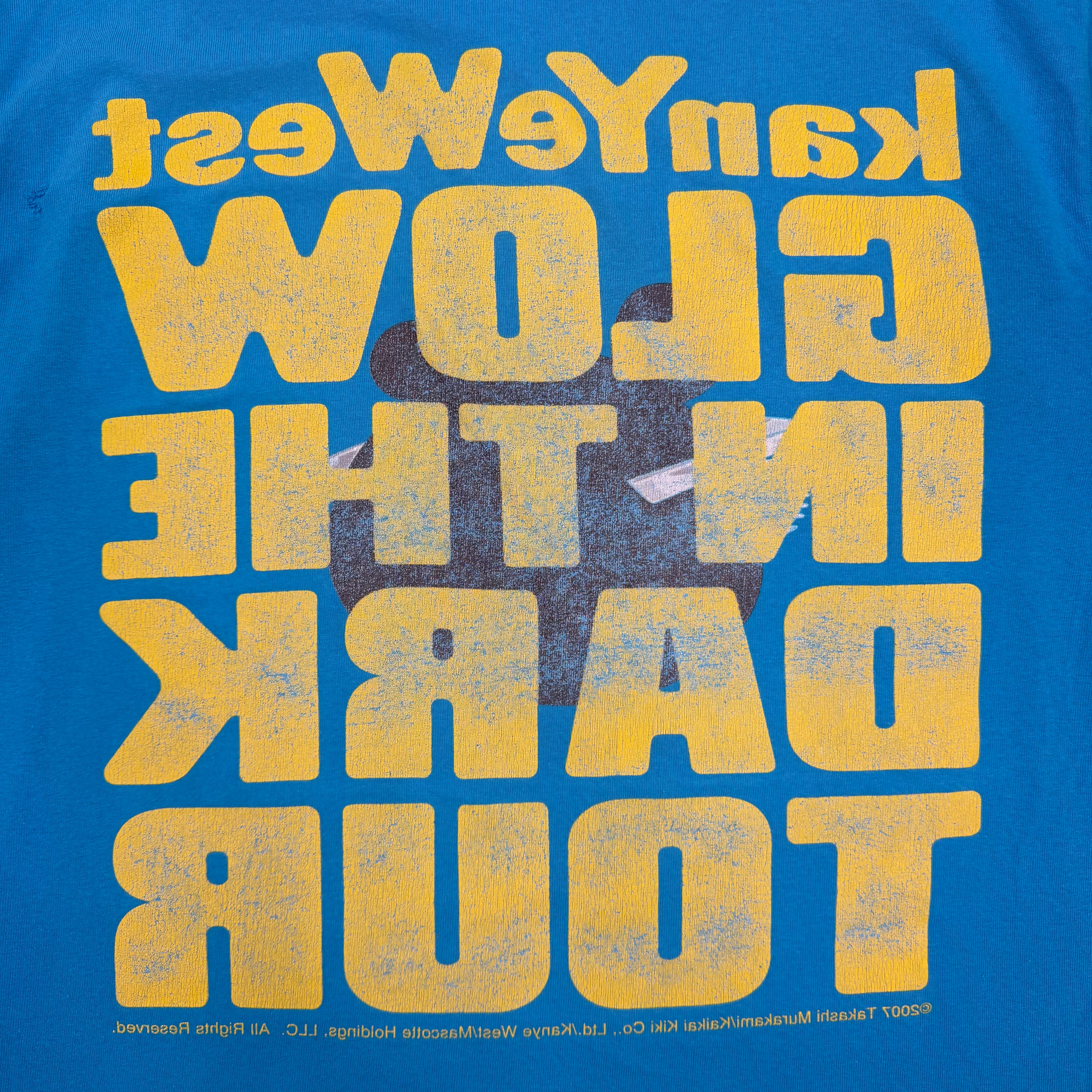 2007 Kanye West Glow in Dark Tour Tee Blue