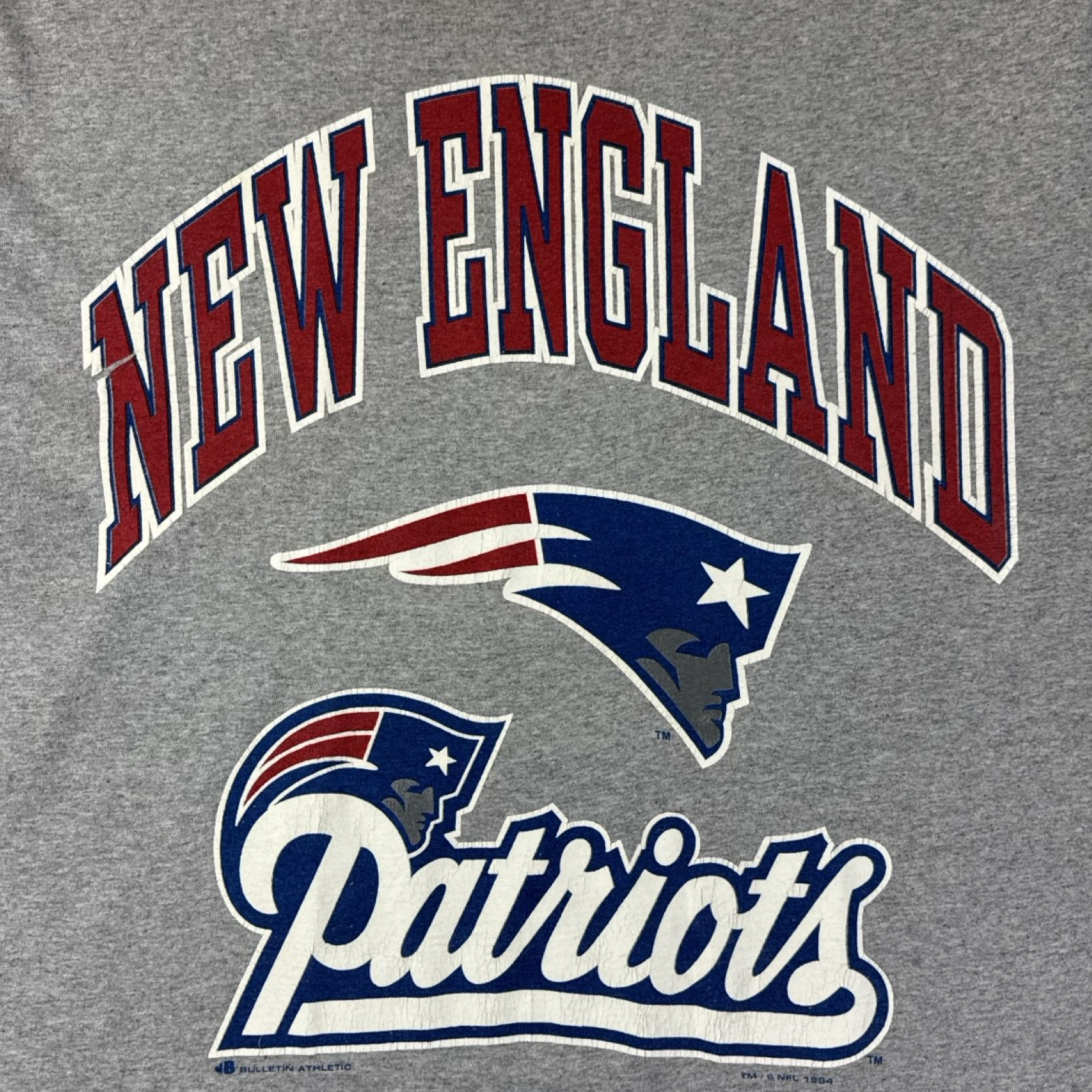 1994 New England Patriots Arch Spellout NFL T-Shirt