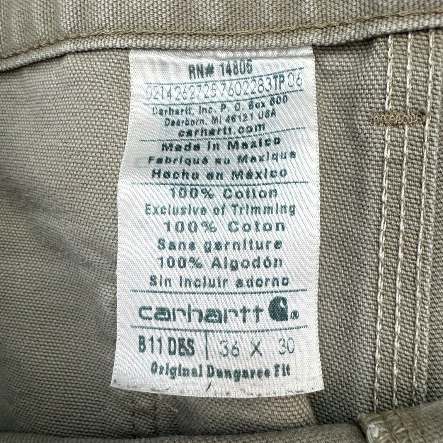 Vintage Carhartt Dungaree Pants Desert Tan
