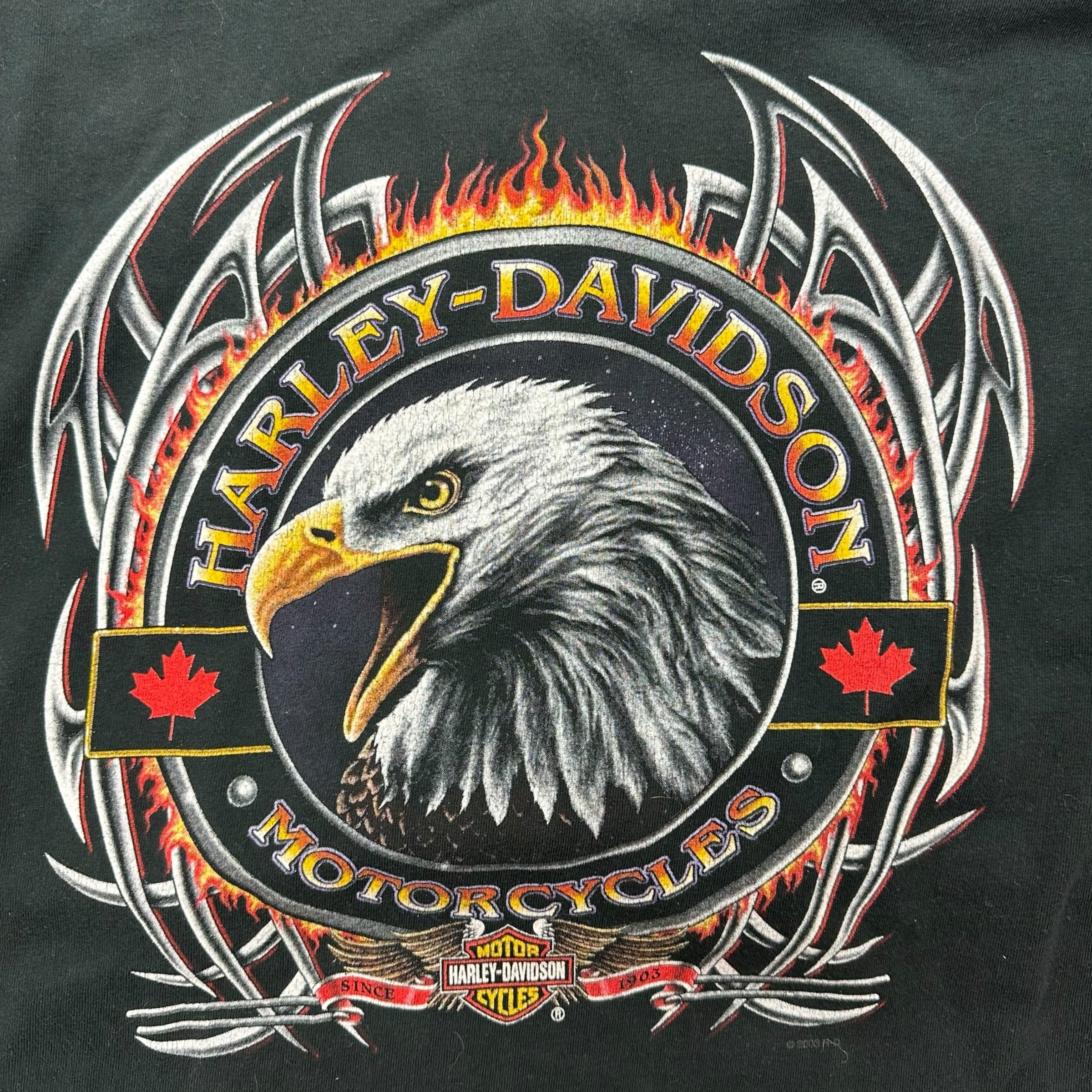 Vintage Harley Davidson Of Winnipeg Longsleeve Tee Black