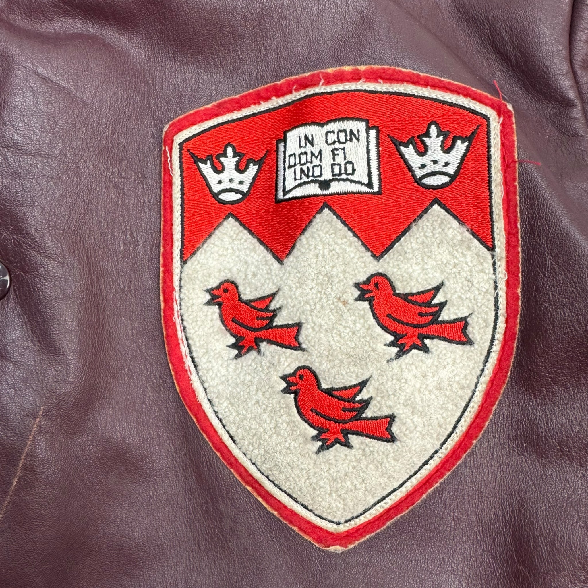 Vintage McGill University Faux Leather Jacket