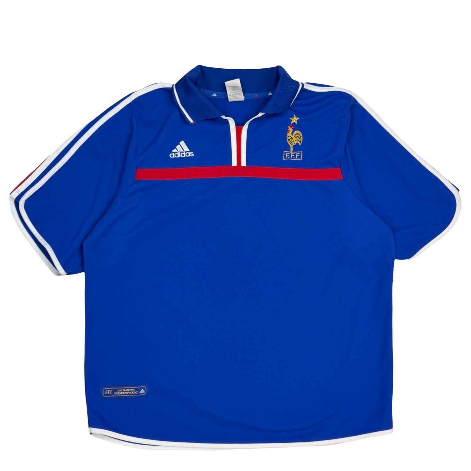 2000-02 Adidas France Home Custom Jersey Blue