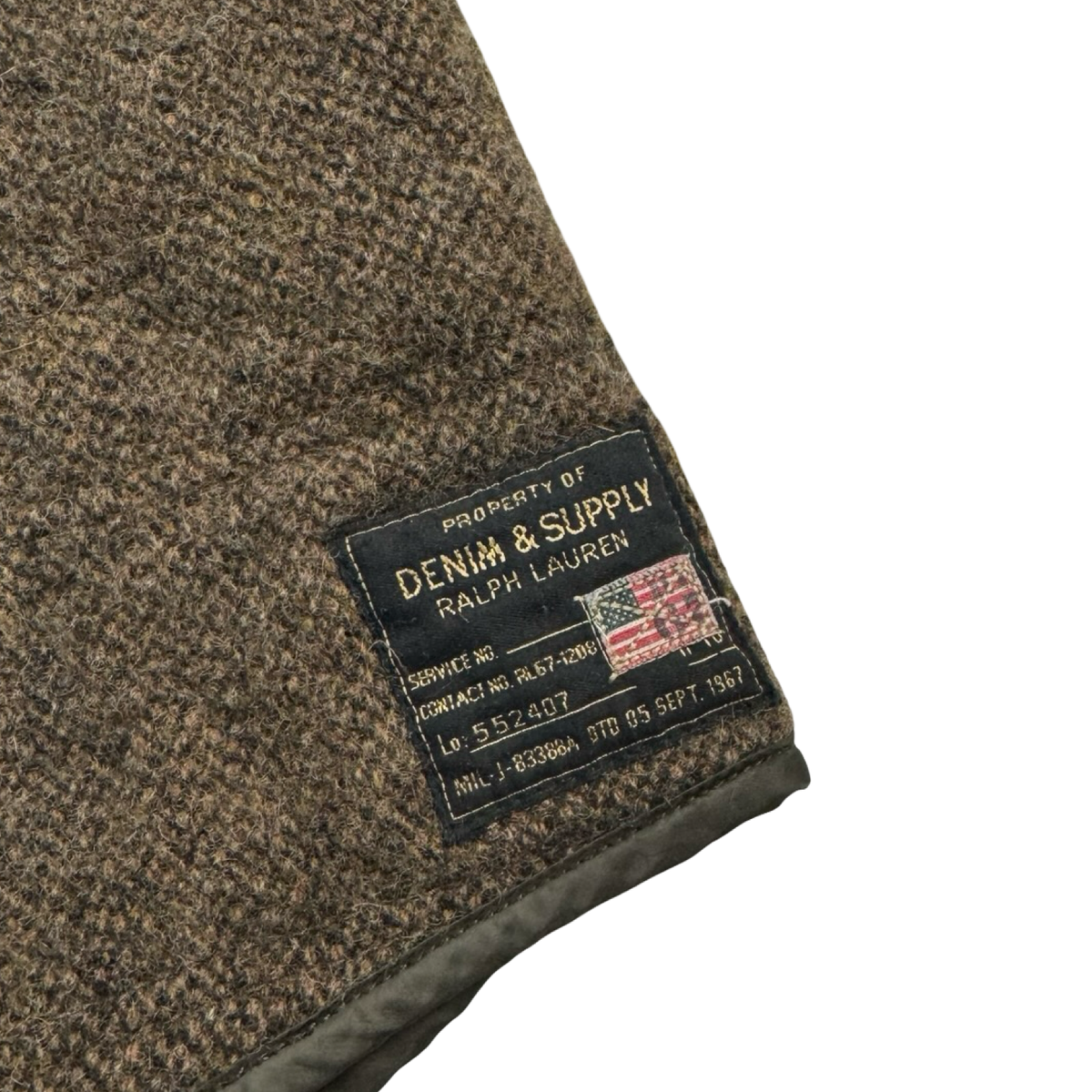Vintage Ralph Lauren Denim & Supply Wool Vest Brown/Camo