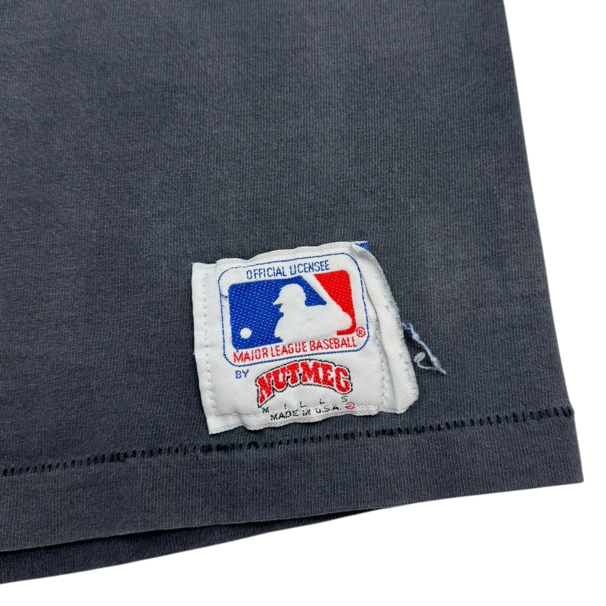 1991 Marlins Florida Nutmeg T-Shirt Faded Black