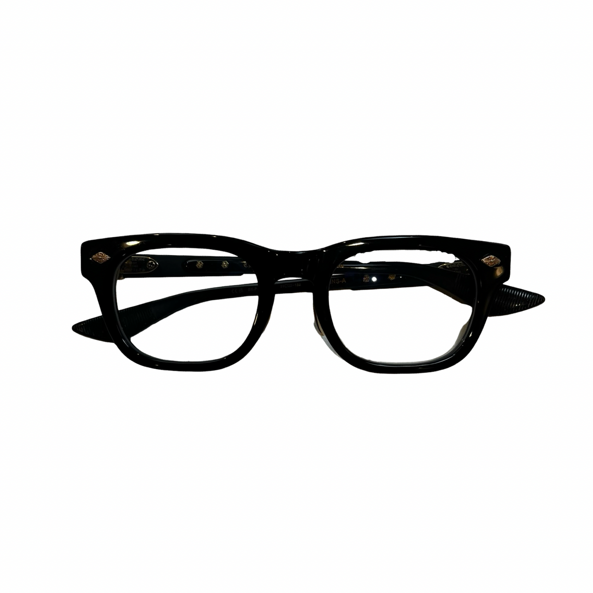 Chrome Hearts Baggins A Square Frame Optical Glasses Black Acetate