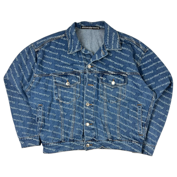 Alexander Wang Logo-Print Denim Jacket