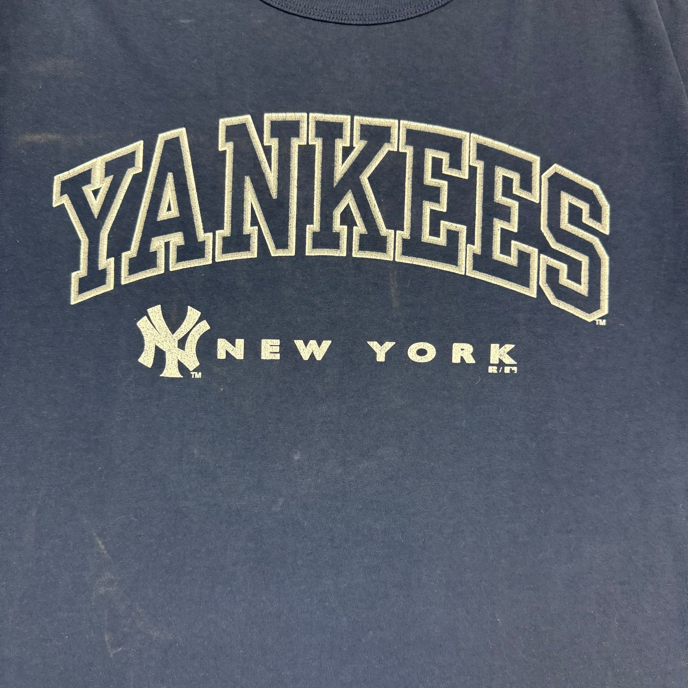 Vintage Russell Athletic New York Yankees Tee Navy Blue