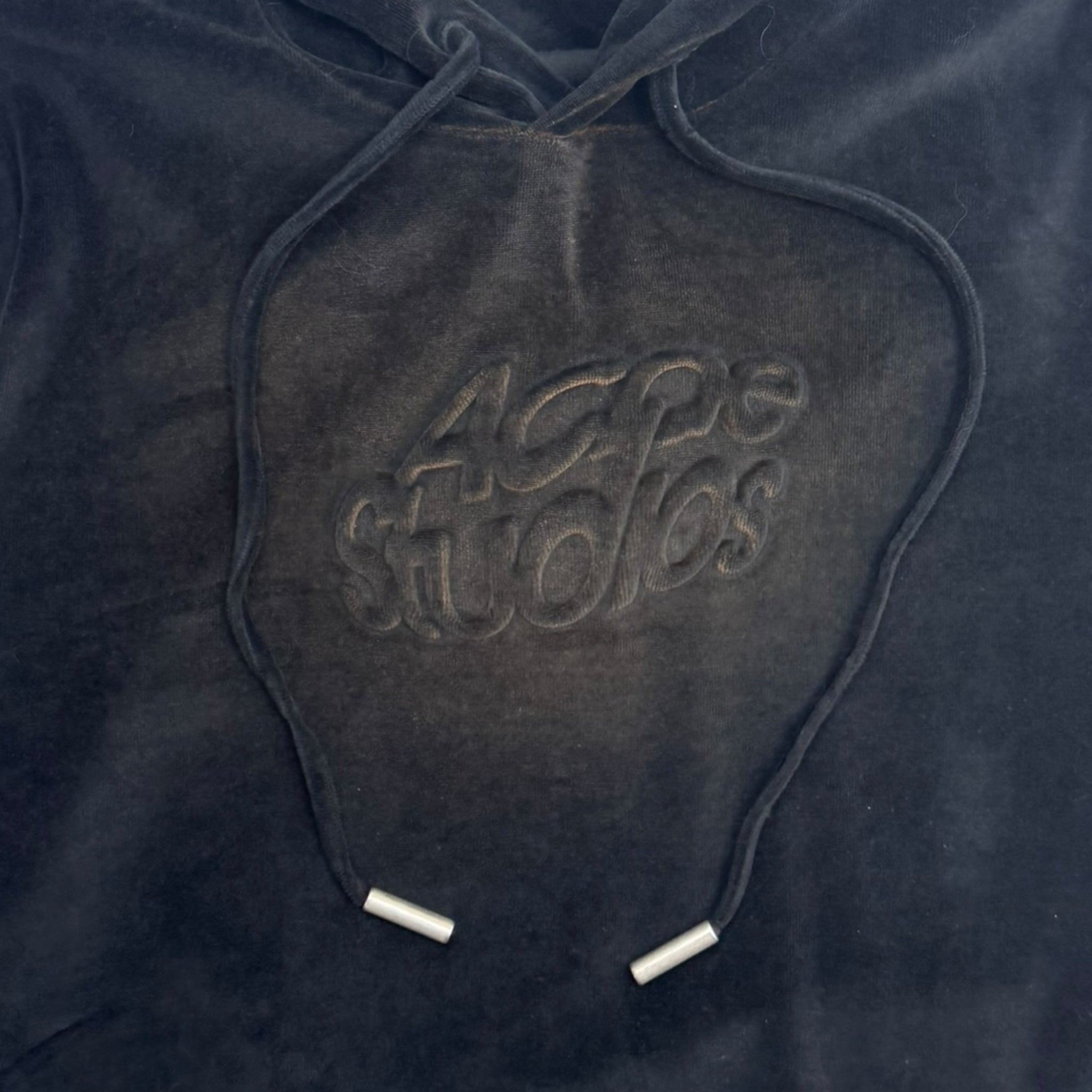 Acne Studios Faro Cotton Blend Velvet Hoodie
