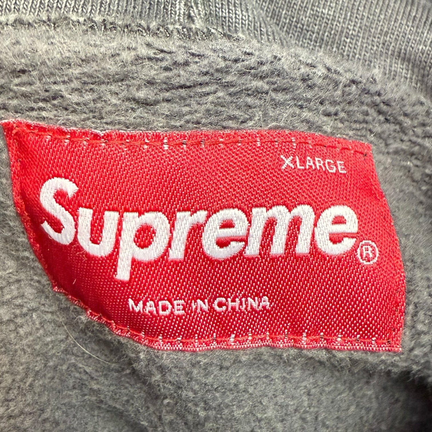 Supreme Dragon Overdyed Hoodie Grey