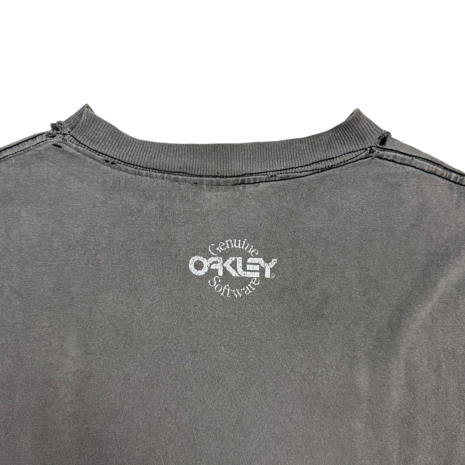 Vintage Oakley Thermonuclear Protection Tee Faded Grey