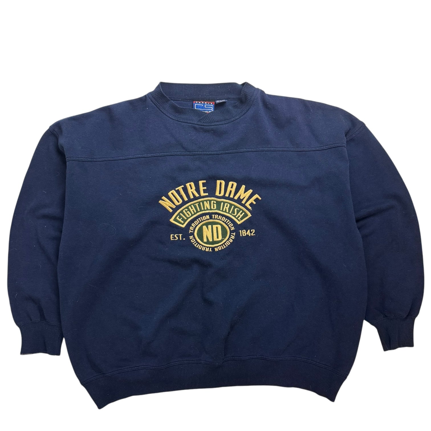 Vintage Notre Dame Fighting Irish Crewneck Navy Blue