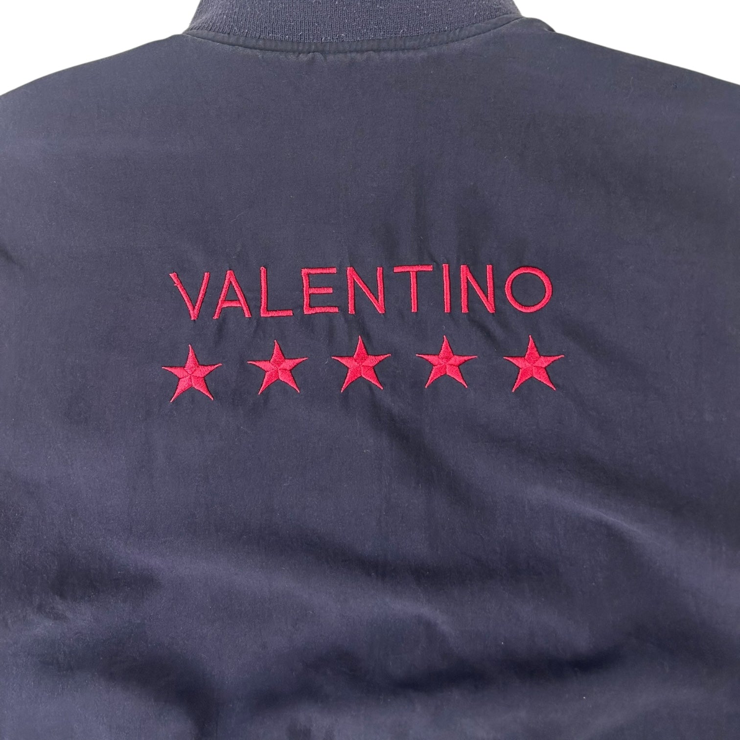 Vintage Valentino Reversible Bomber Jacket Navy/Sage