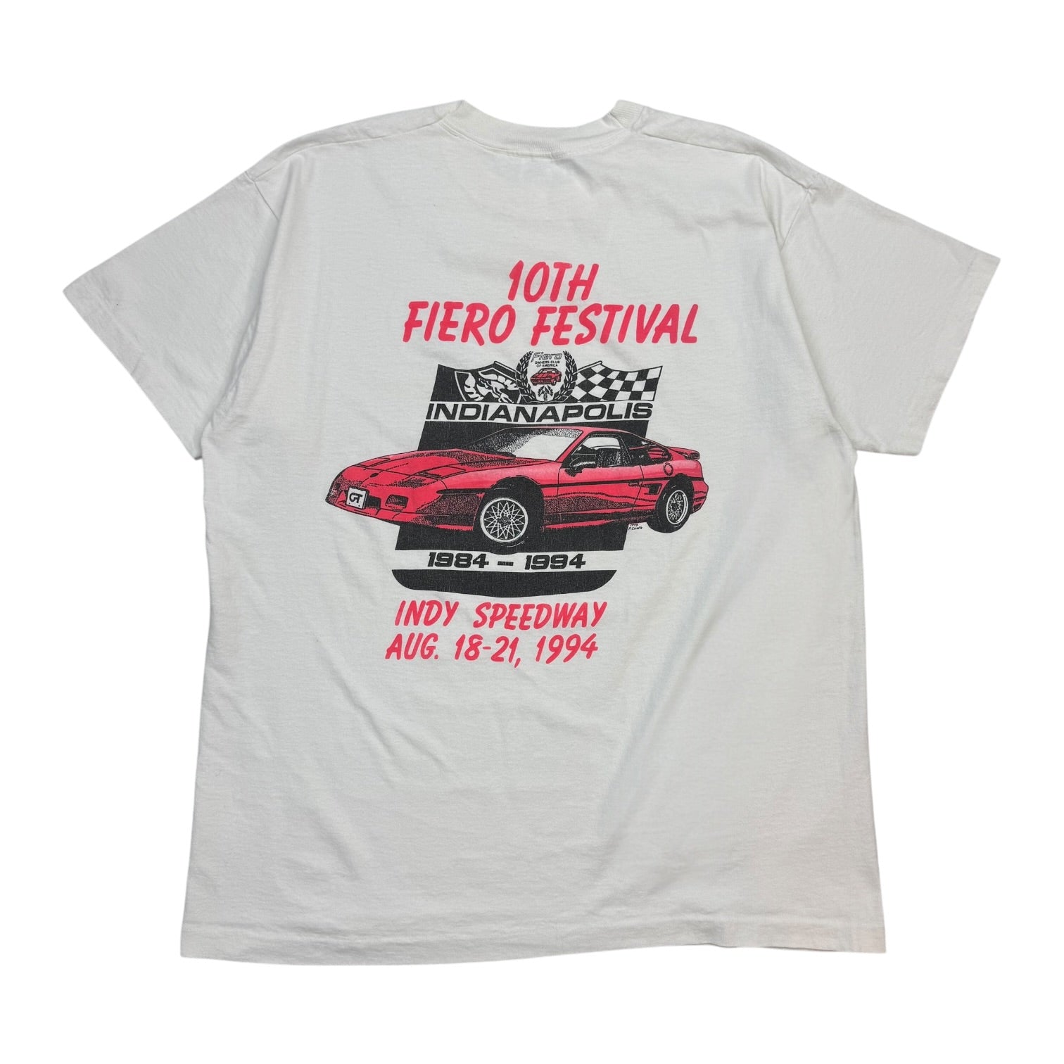 1994 Indy Speedway 10th Fiero Festival Tee White