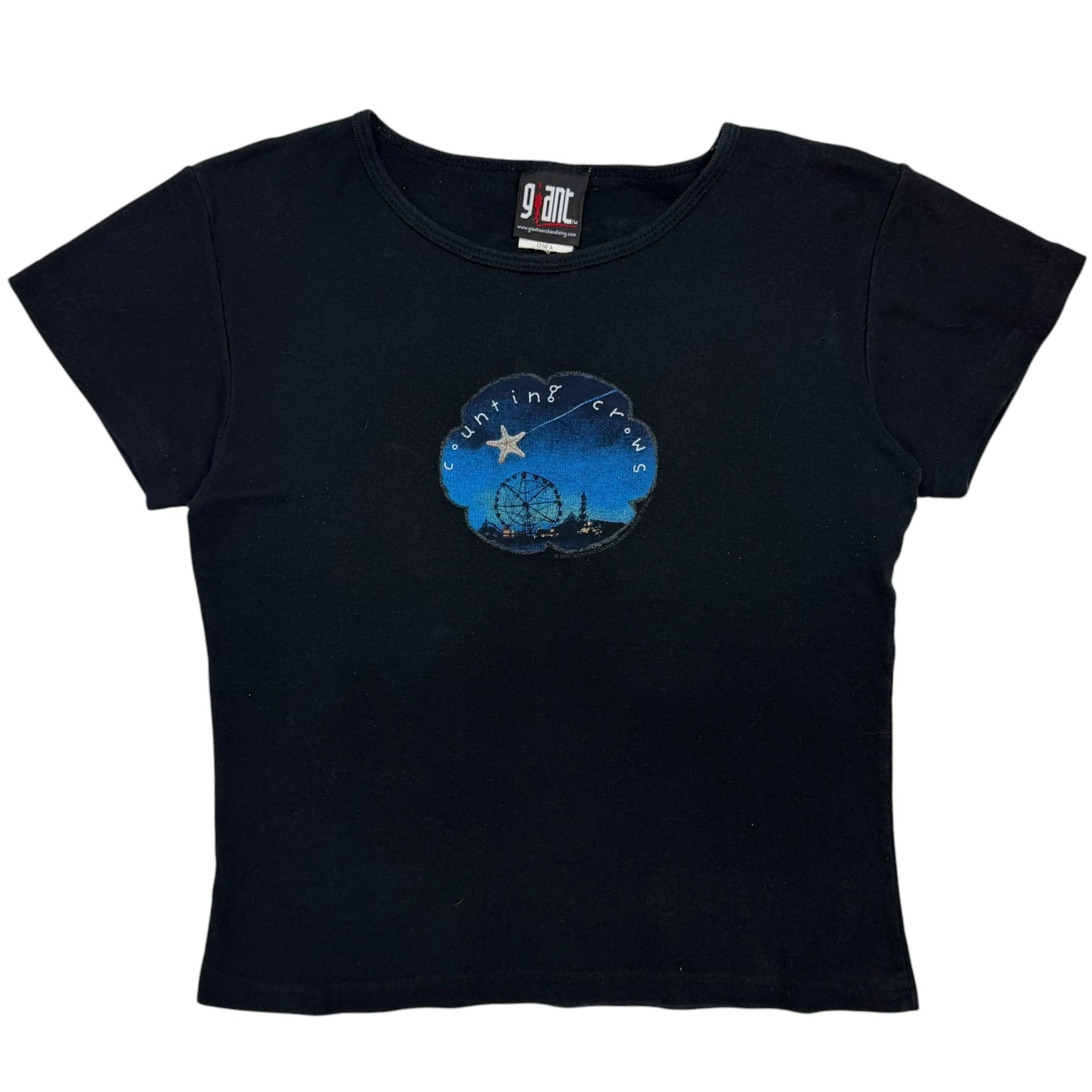 (W) 1999 Counting Crows Night Sky Baby Tee Black