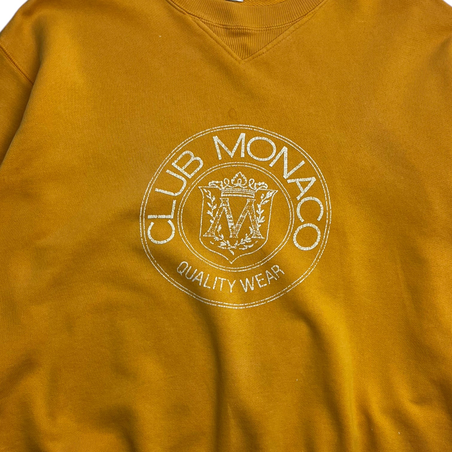 Vintage Club Monaco Crest Crewneck Sweater Yellow