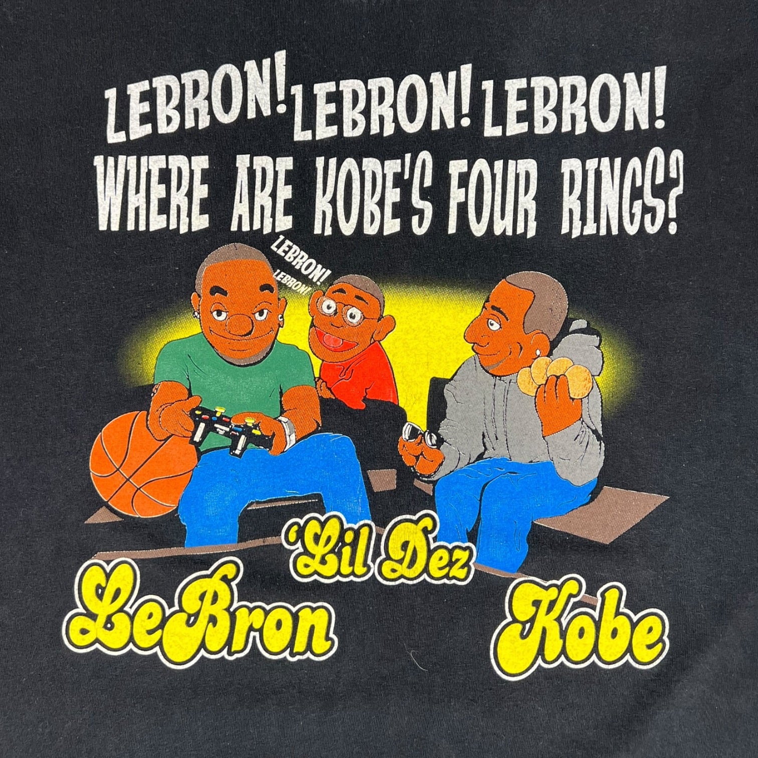 Vintage Lil Dez “Where are Kobe’s Four Rings?” T-Shirt Black