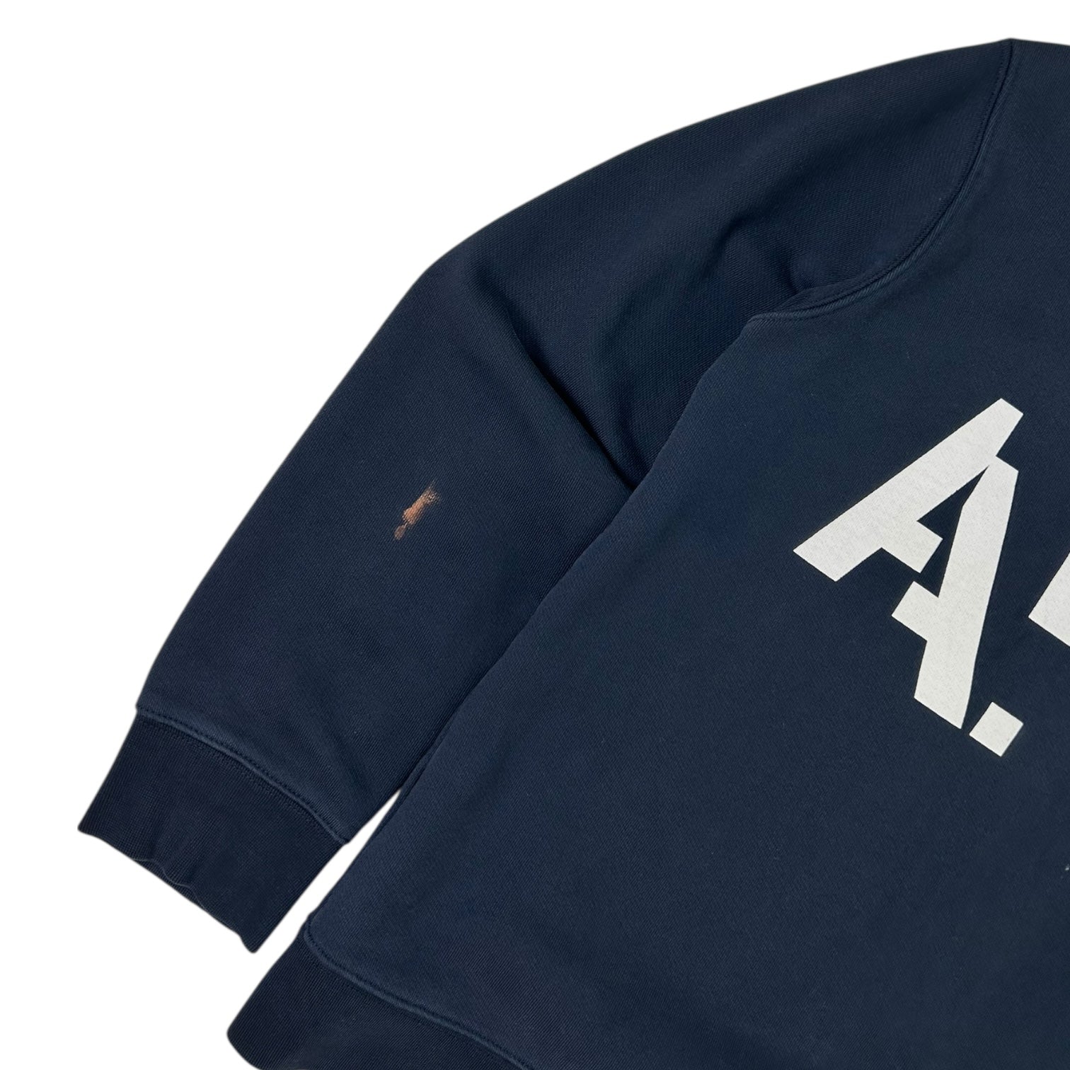 A.P.C. Decale or V.P.C. Logo Crewneck Navy