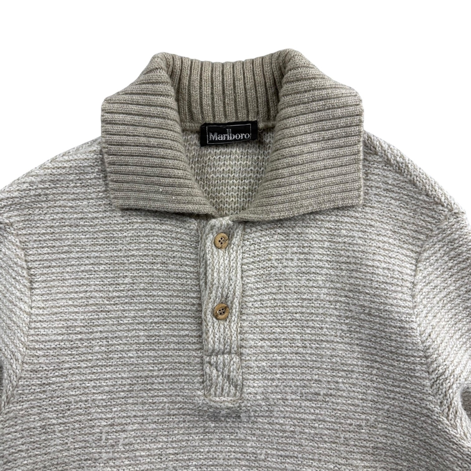Marlboro Button Collar Sweater Grey