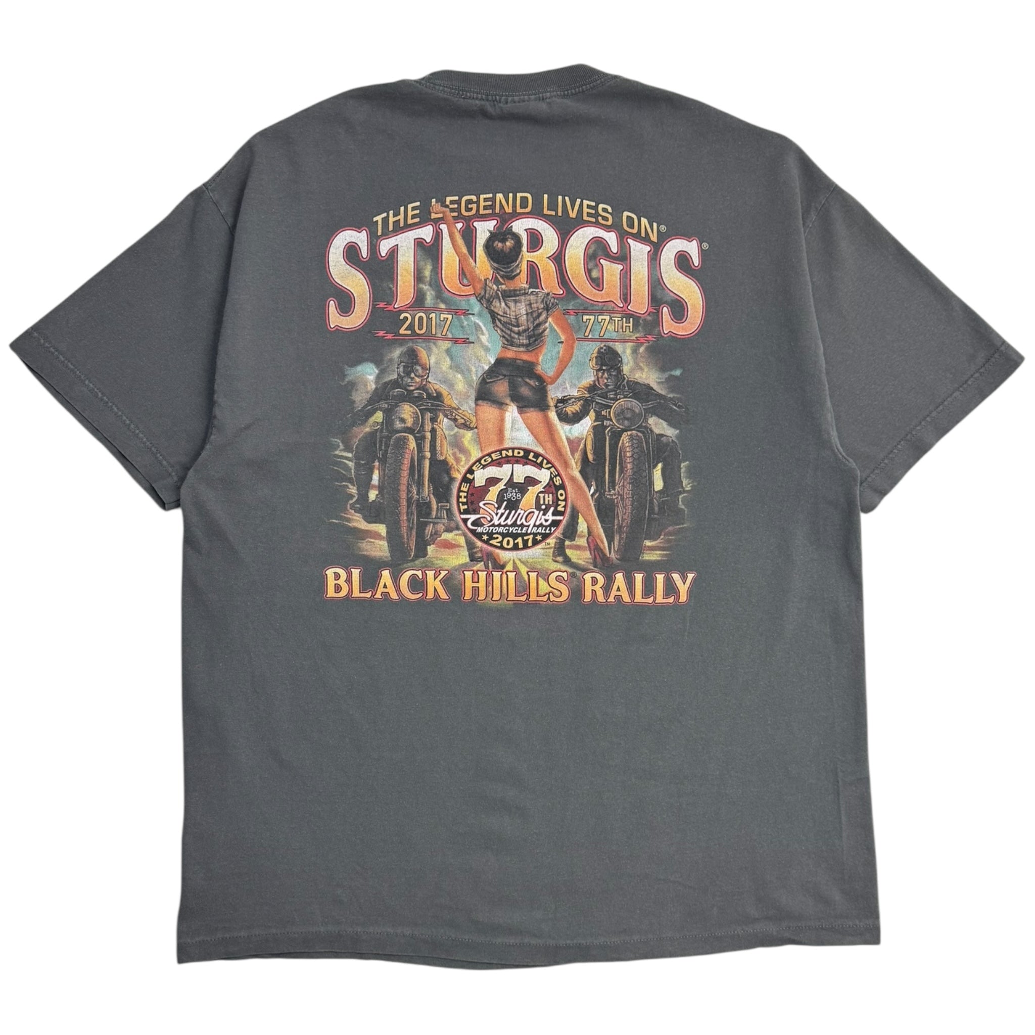 Sturgis Pin Up Flag Girl T-Shirt