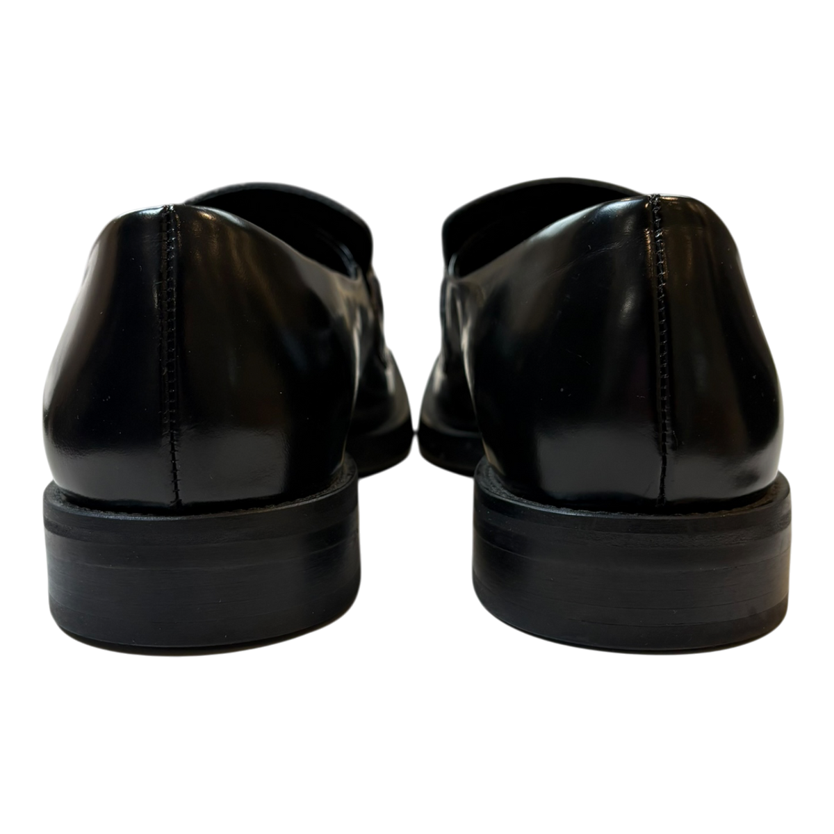Martine Rose Leather Square Toe Chain Loafers Black (Used)