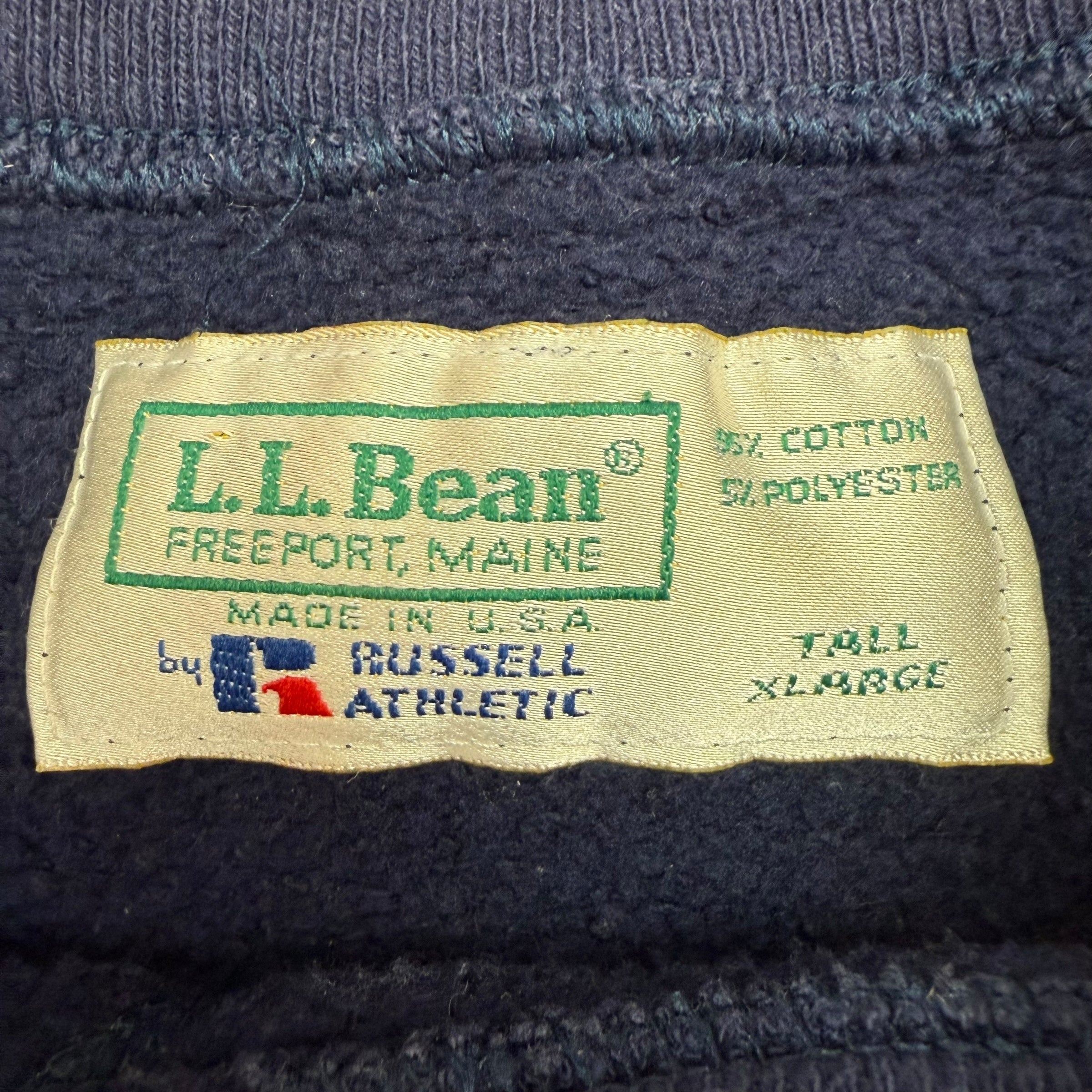 Vintage L.L. Bean By Russell Athletics Crewneck Navy Blue