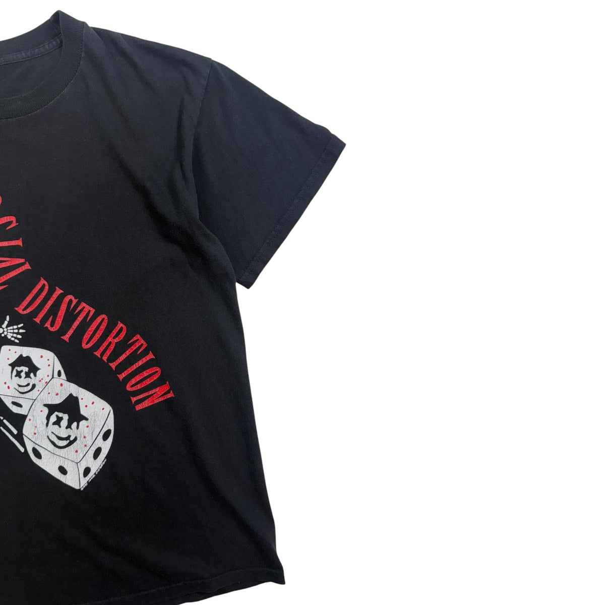 Vintage 1992 Social Distortion Dice Graphic T-Shirt Black