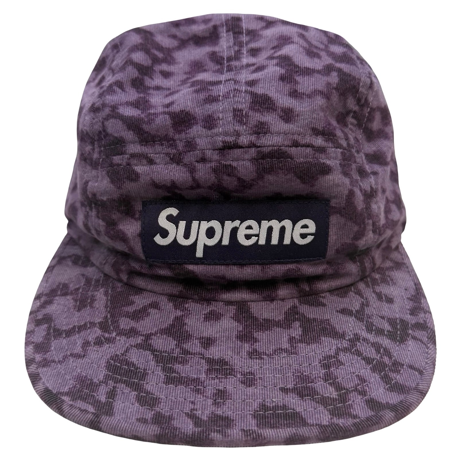 Supreme X Liberty Art Fabrics Leopard Camp Cap Purple