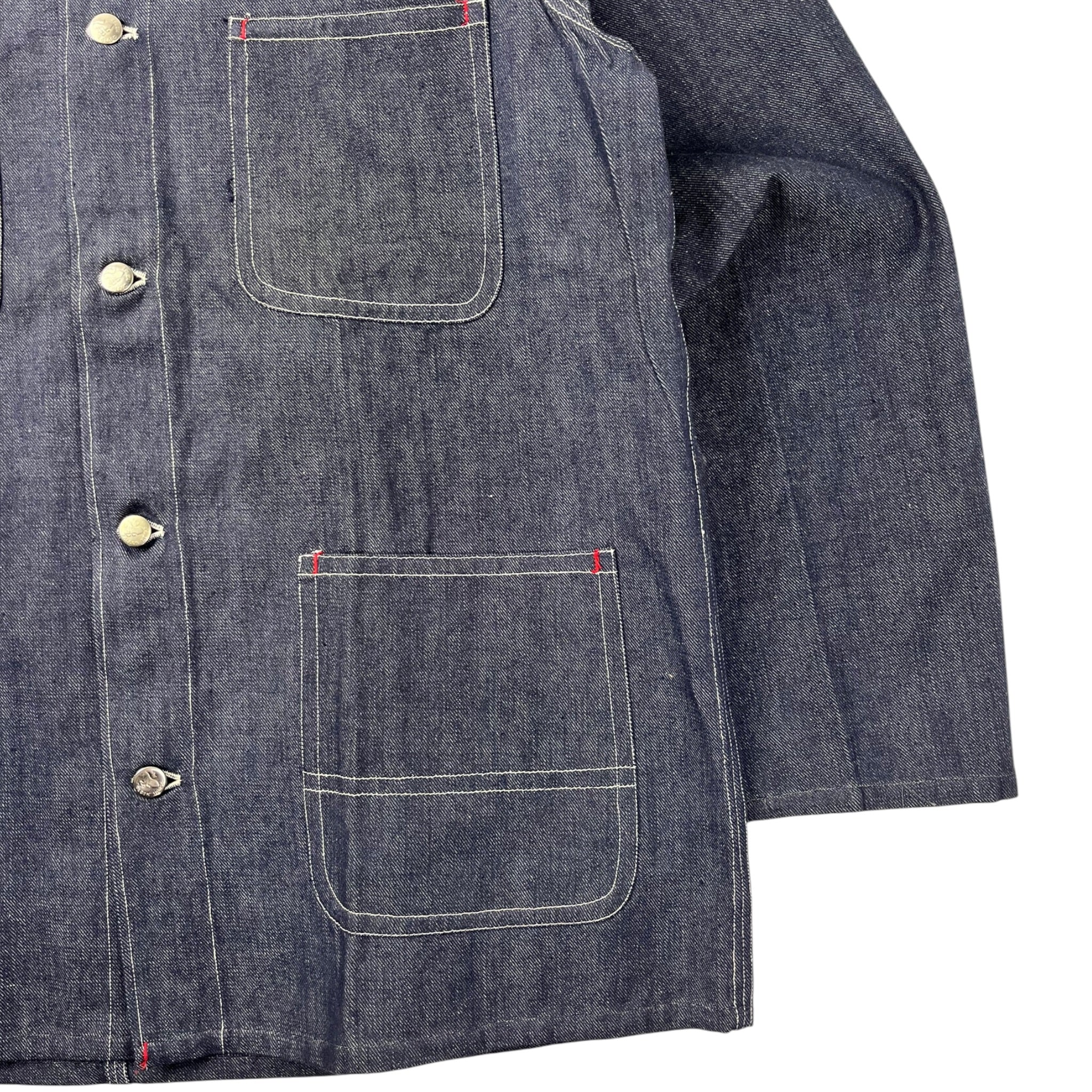 Vintage Champion Golden Horse Denim Chore Coat Navy