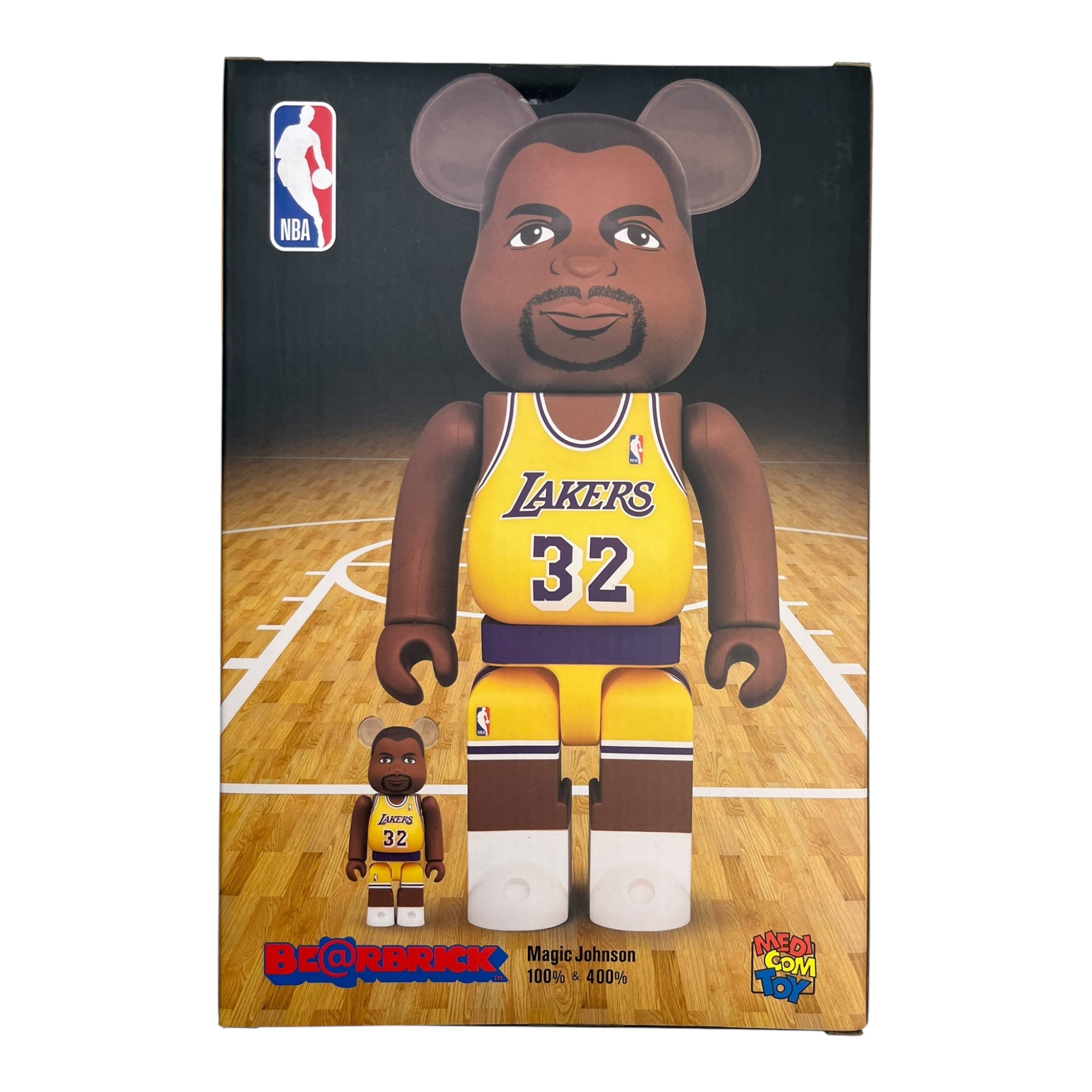 BearBrick NBA Magic Johnson Los Angeles Lakers Vinyl Toy Set