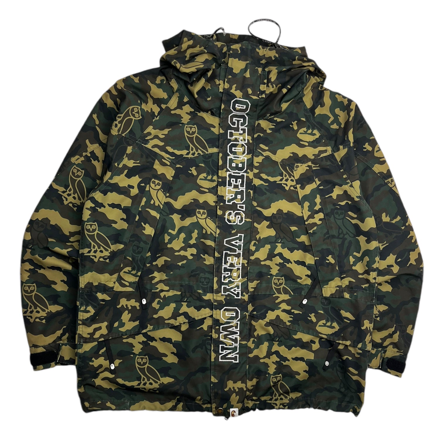 BAPE x OVO Woodland Camo Snowboard Jacket Green