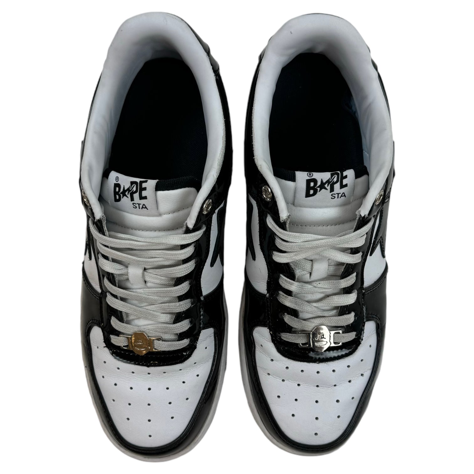 Bape Bape Sta Patent Leather Black White (Used)