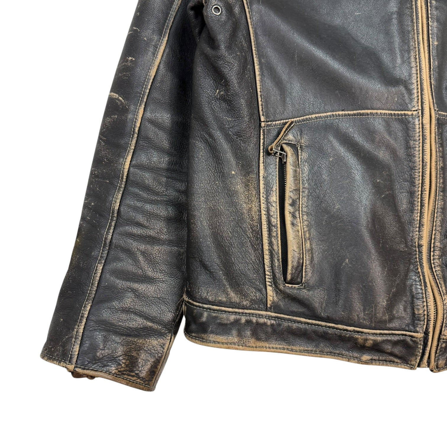 Vintage Danier Leather Moto Jacket Black
