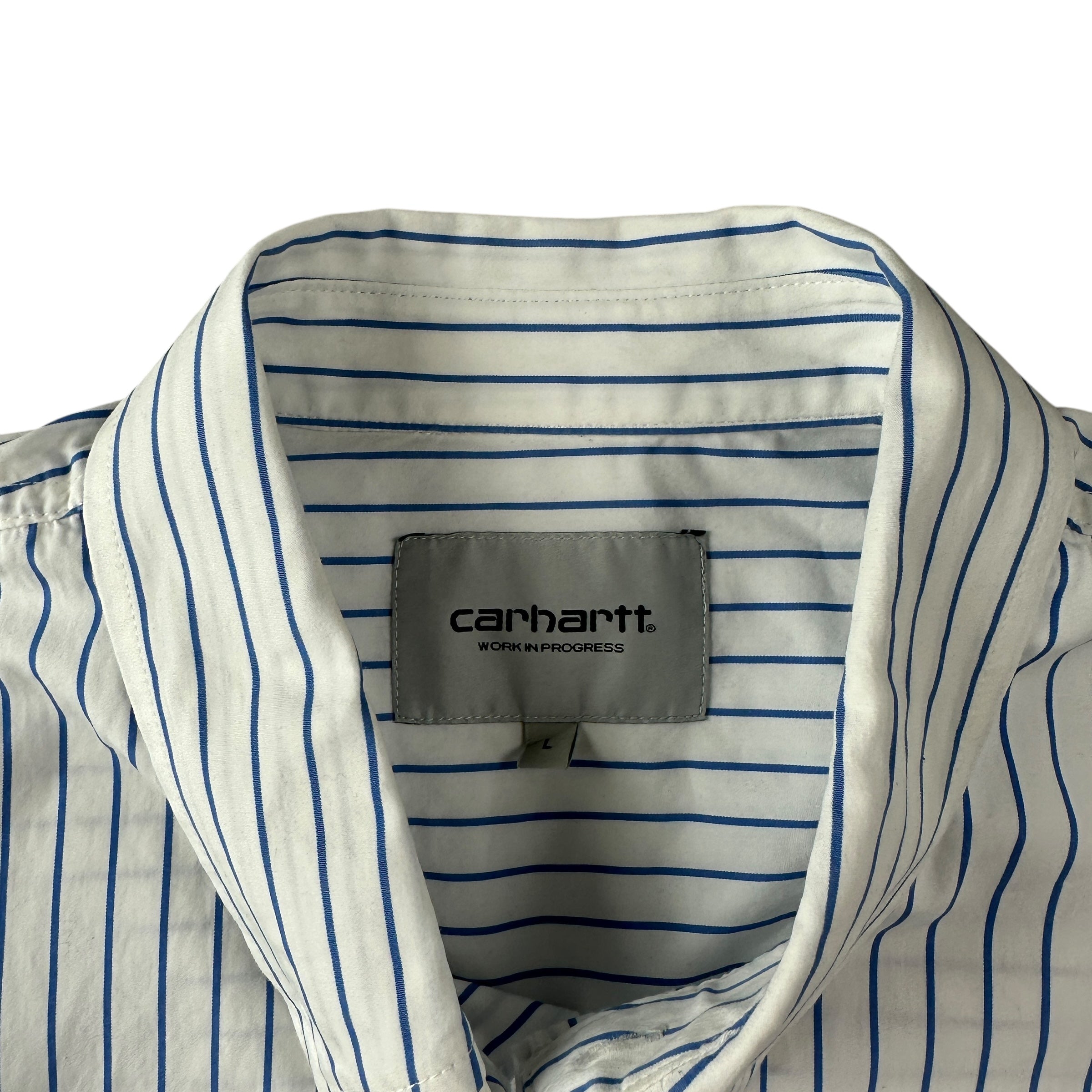 Carhartt W.I.P Linus Button Up White/Blue