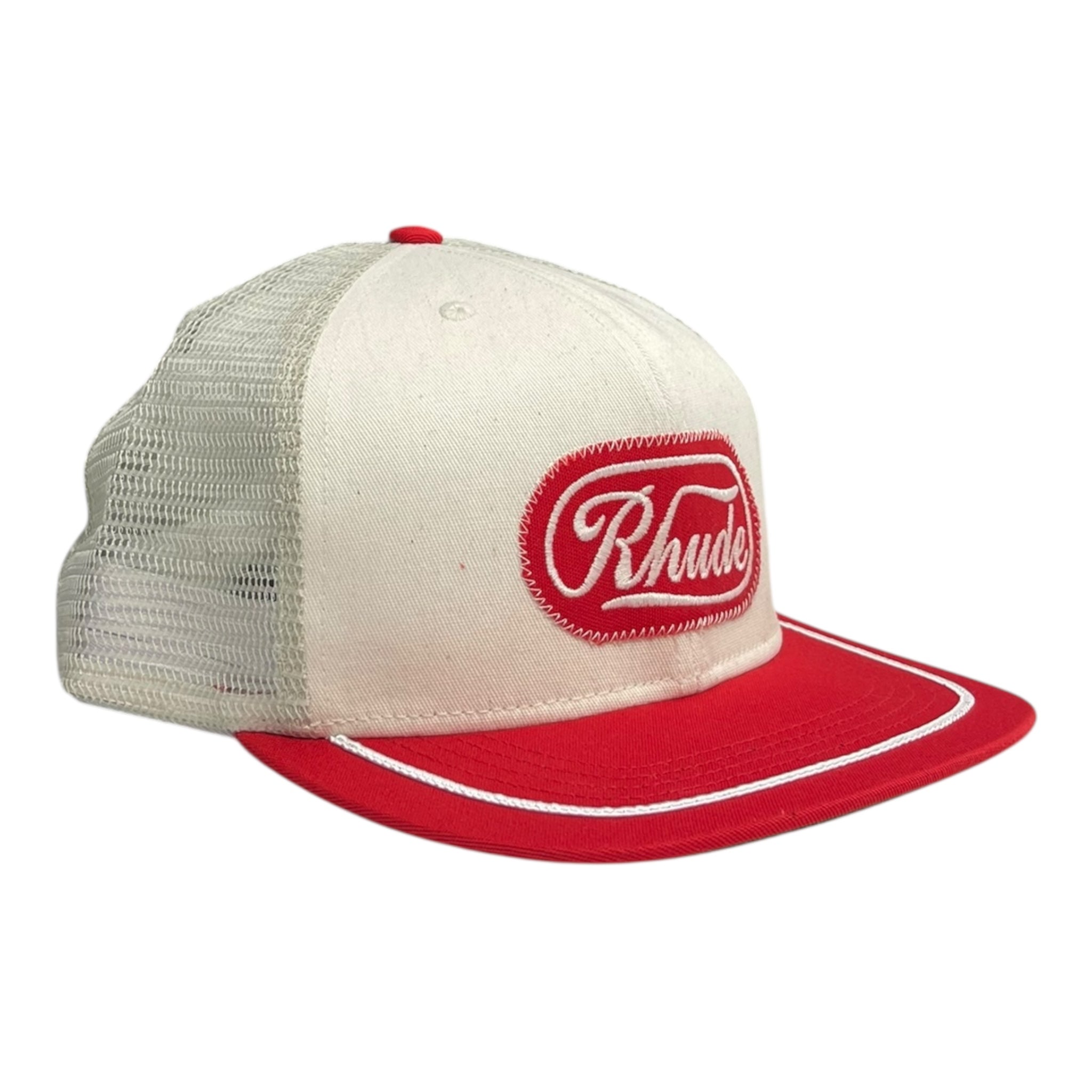 Rhude Patch Trucker Hat White