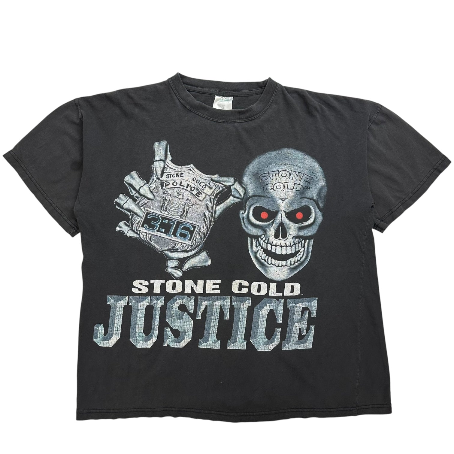 1998 Stone Cold Steve Austin ‘Stone Cold Justice’ Tee Faded Black